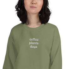Load image into Gallery viewer, Coffee Plants Dogs Unisex Sweatshirt