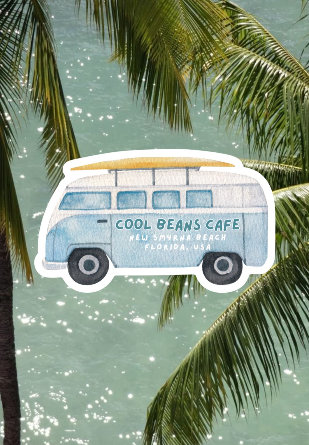 CB Beach Van Sticker