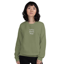 Load image into Gallery viewer, Coffee Plants Dogs Unisex Sweatshirt

