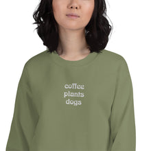 Load image into Gallery viewer, Coffee Plants Dogs Unisex Sweatshirt
